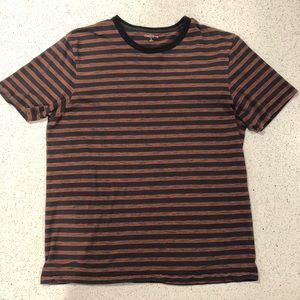 JCrew T-shirt with Dark Gray with Orange Stripes